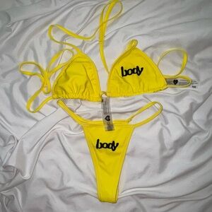 Body by raven Yellow Bikini Set